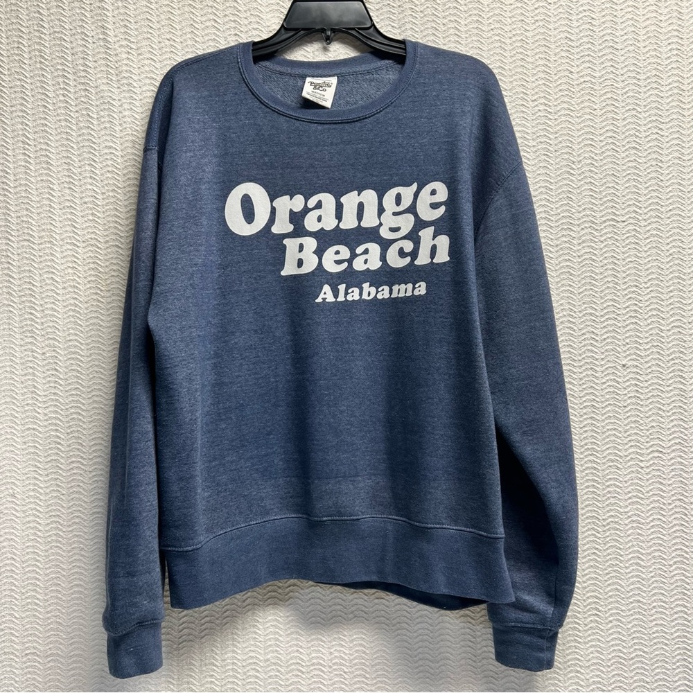 pacific & co / navy orange beach alabama sweatshirt size medium